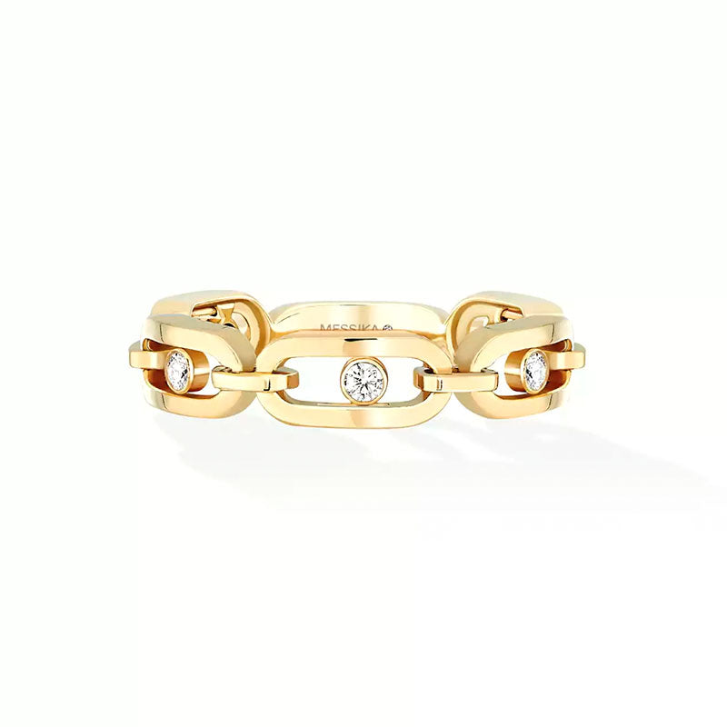 Messika Move Link Yellow Gold Diamond Ring