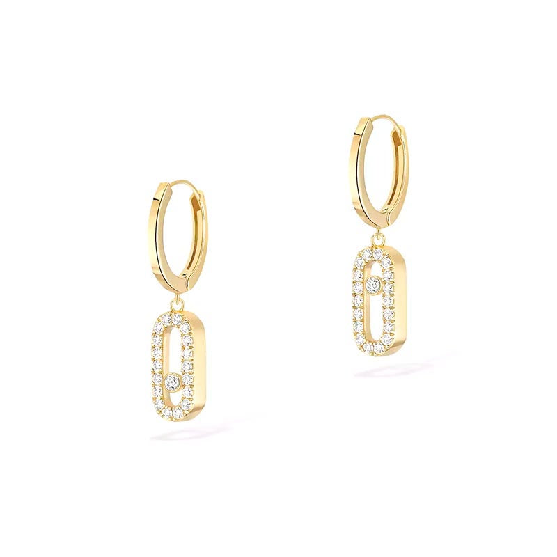 Messika Move Uno Yellow Gold Hoop Earrings