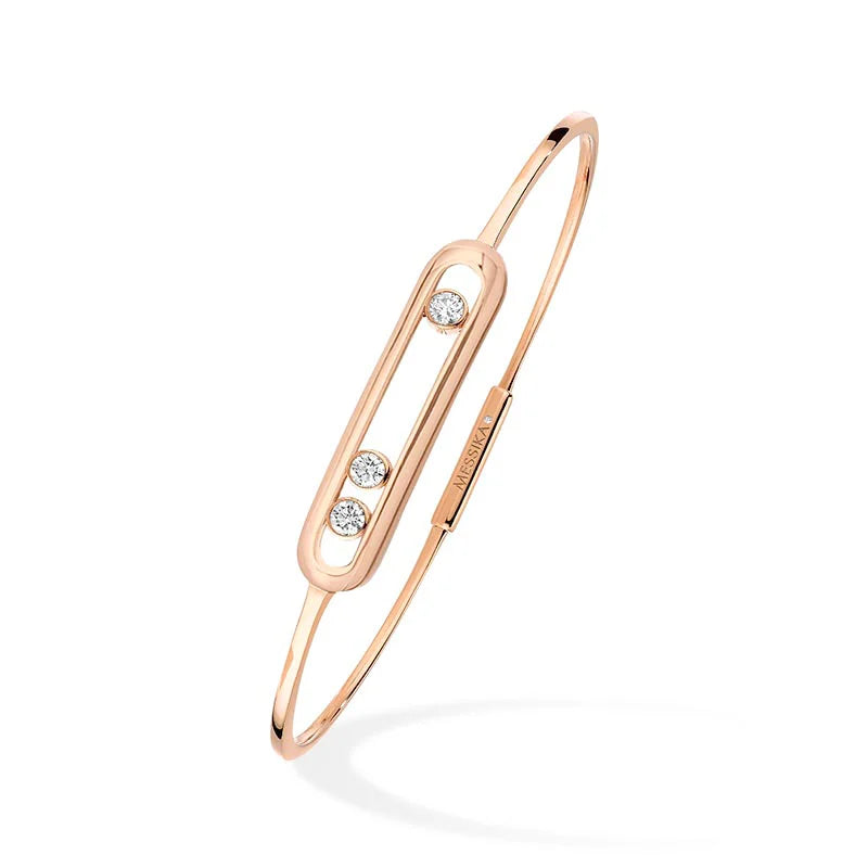 Messika Move Classic Rose Gold Thin Diamond Bangle