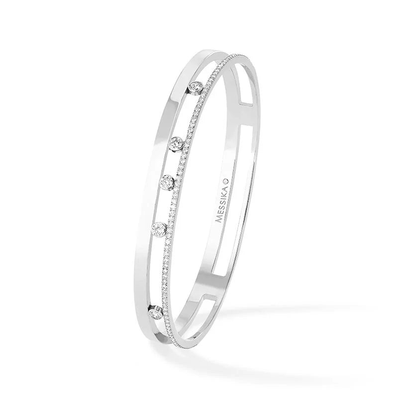 Messika Move Romane White Gold Diamond Bangle