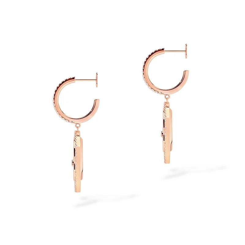 Messika Lucky Move SM Rose Gold Mother of Pearl & Diamond Earrings