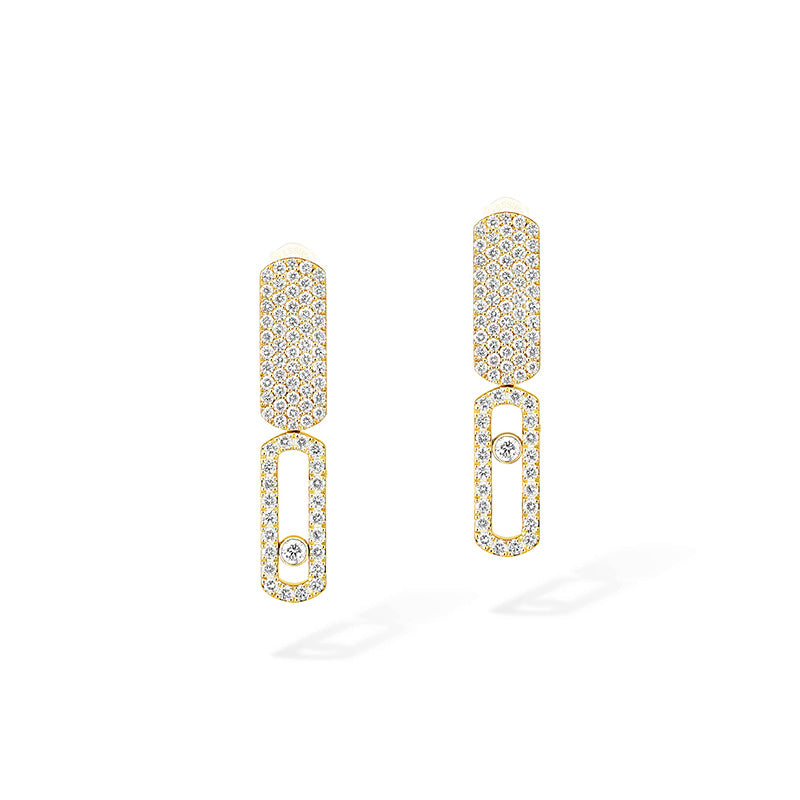 Messika Imperial Move SM Yellow Gold Diamond Earrings