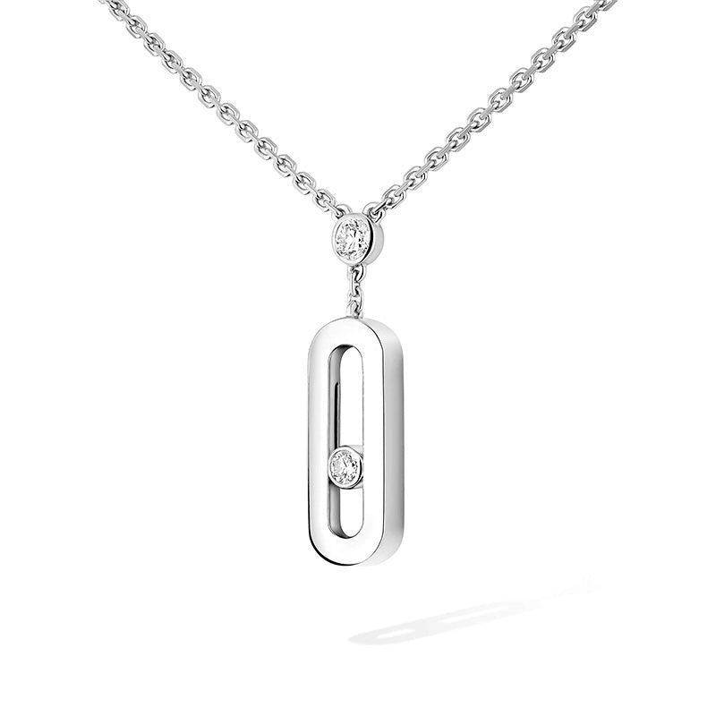 Messika Long Move Uno White Gold Diamond Pendant
