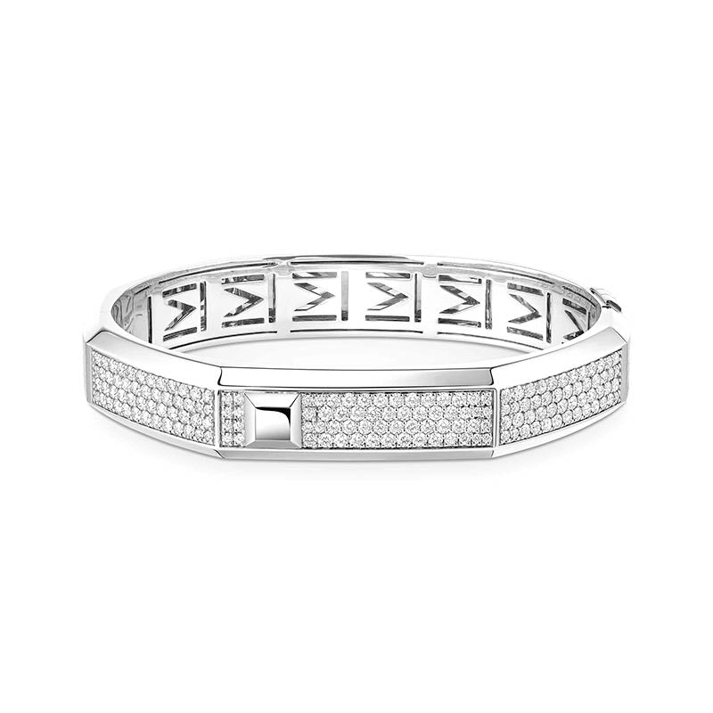 Messika Moderniste Pavé White Gold LM 8mm Diamond Bracelet