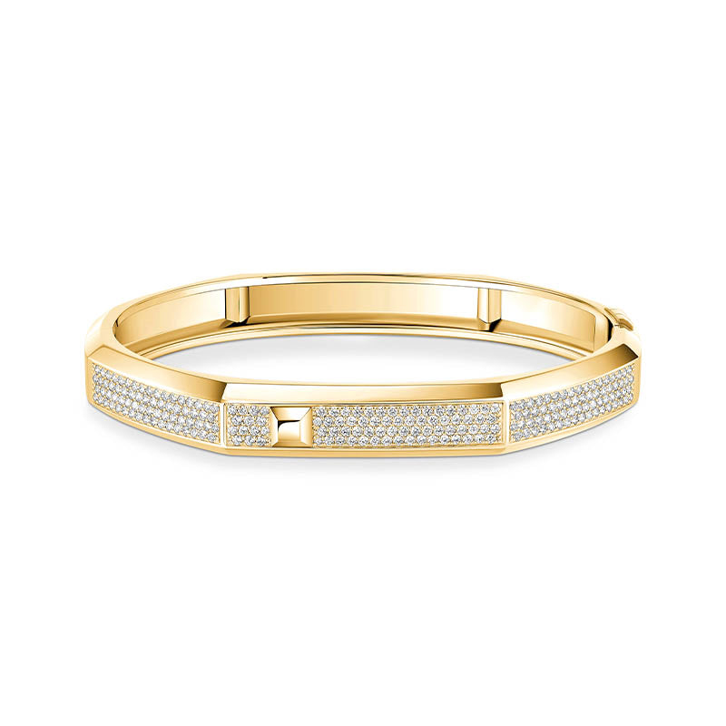 Messika Moderniste Yellow Gold 8mm Diamond Pavé Bracelet 