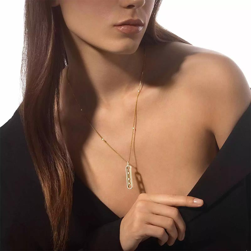 Messika Move 10th Yellow Gold SM Diamond Pendant