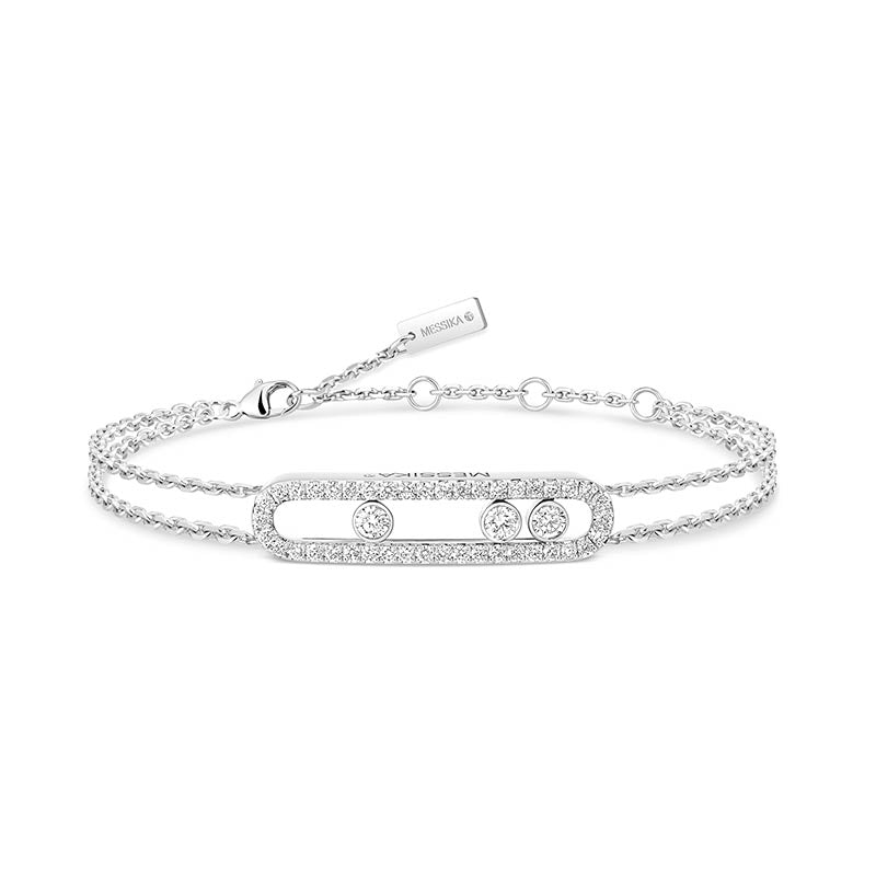 Messika Move Classic Pavé White Gold Bracelet