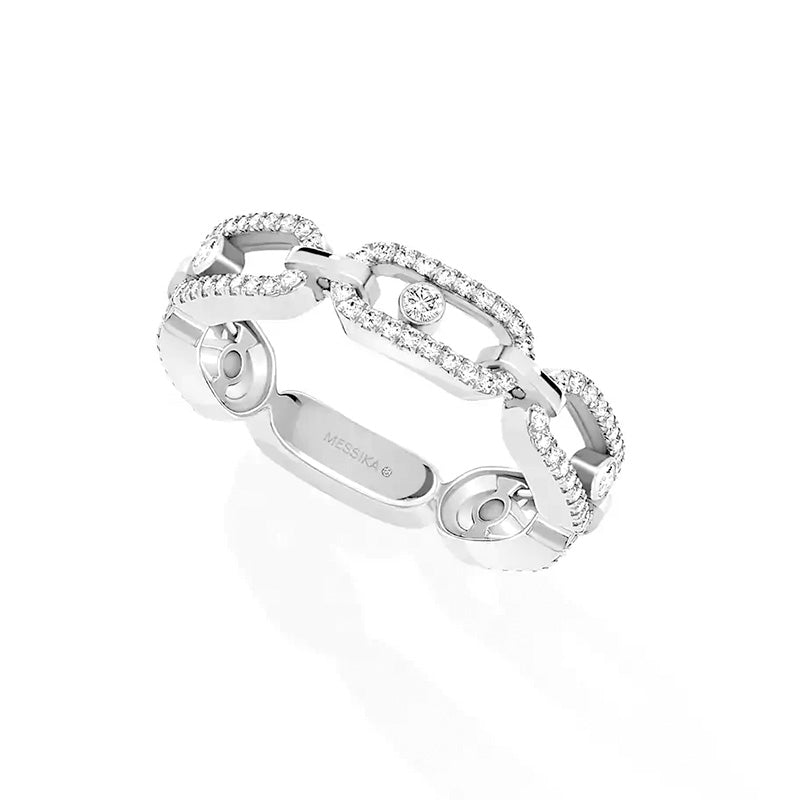 Messika Move Link Multi-Pavé White Gold Diamond Ring