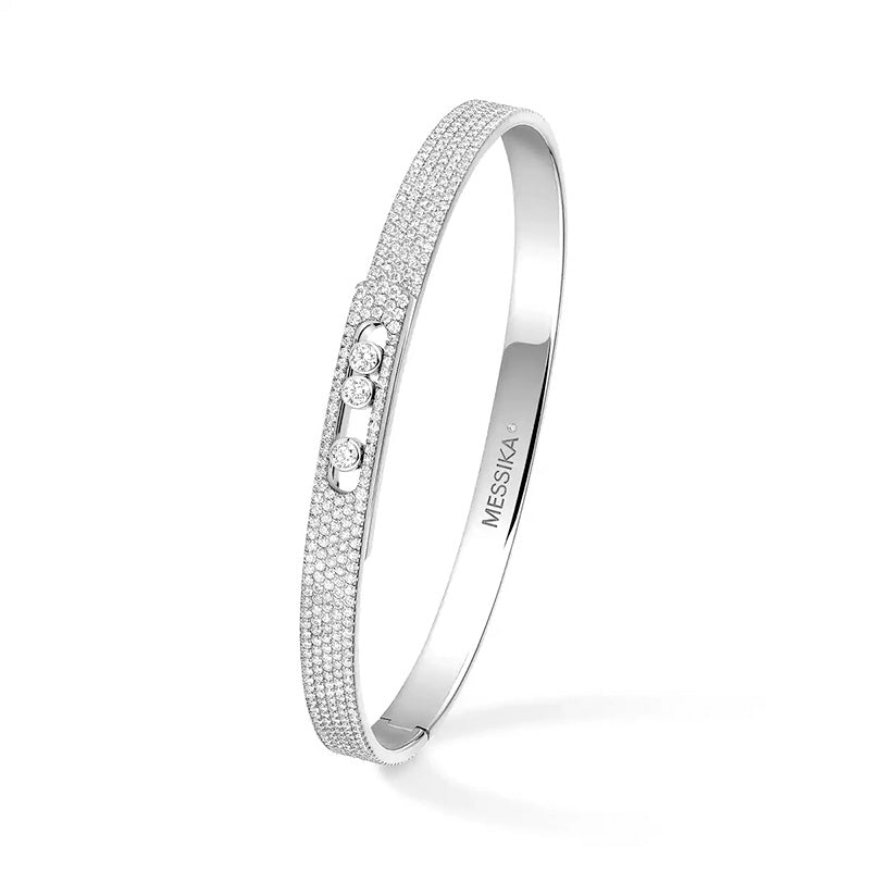 Messika Move Noa SM Full Pavé White Gold Diamond Bangle
