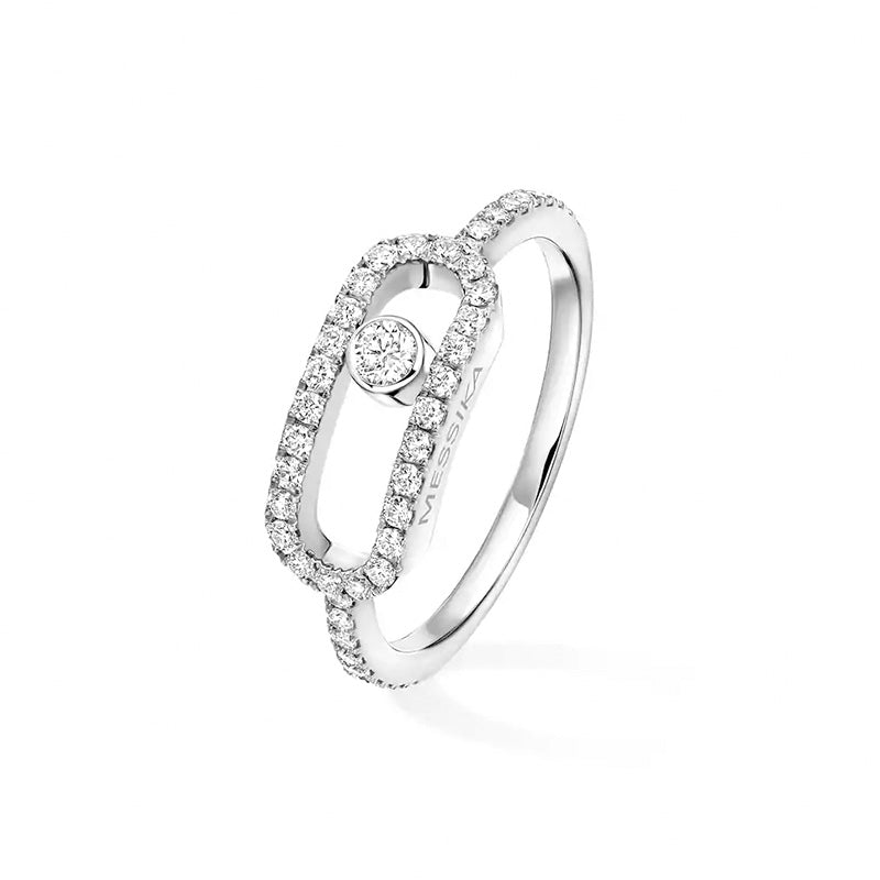 Messika Move Uno Pavé LM White Gold Ring