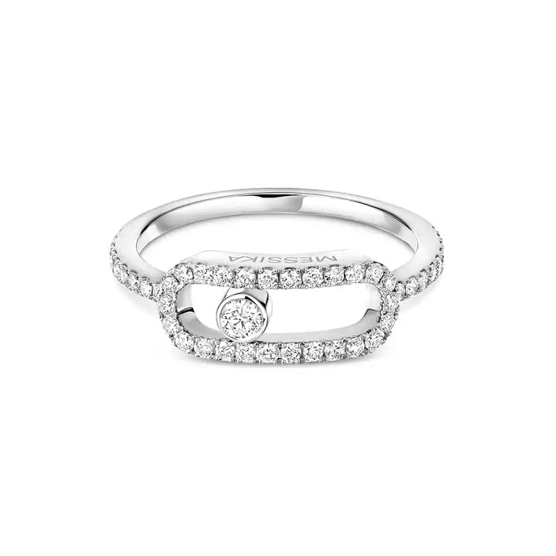 Messika Move Uno Pavé LM White Gold Ring