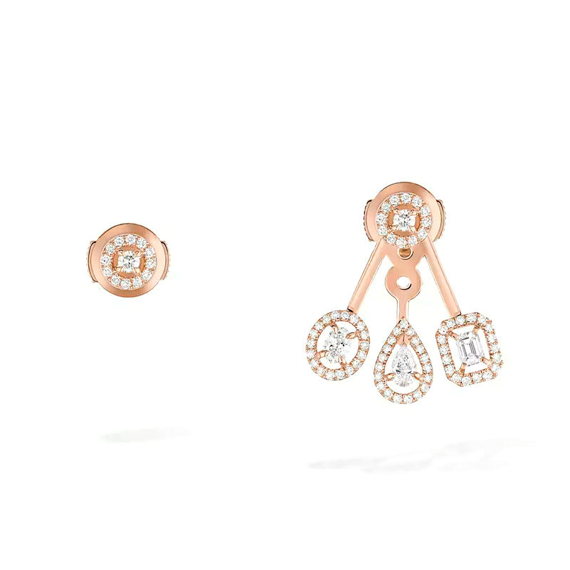 Messika My Twin Trio Rose Gold Diamond Earrings