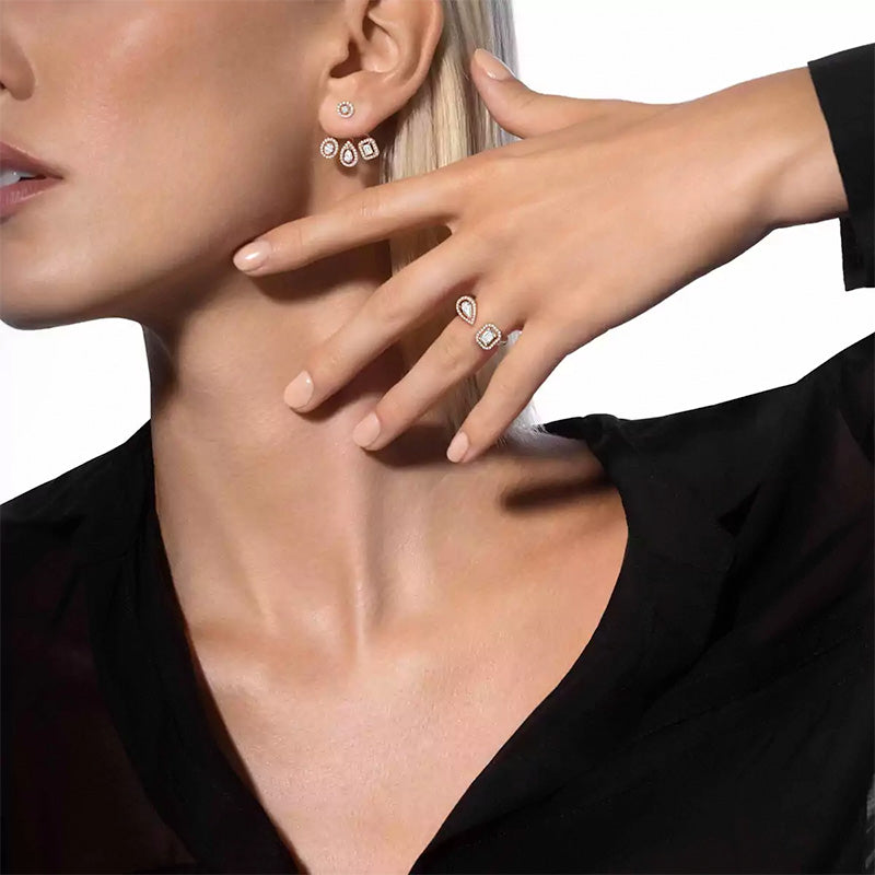 Messika My Twin Trio Rose Gold Diamond Earrings