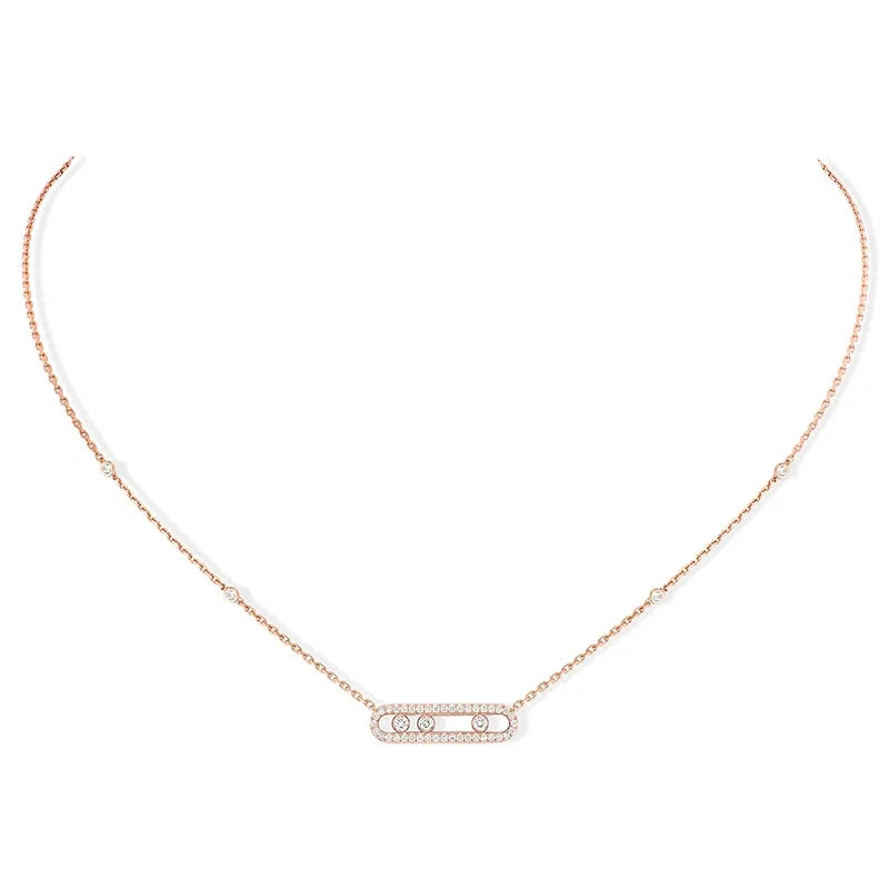 Messika Baby Move Pavé Rose Gold Diamond Necklace