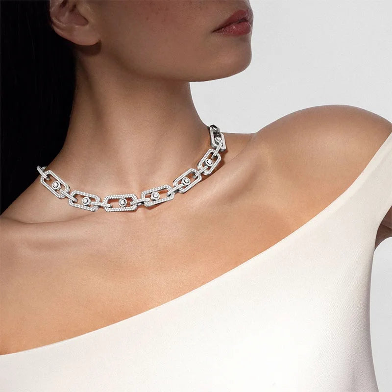 Messika So Move XL White Gold Diamond Necklace