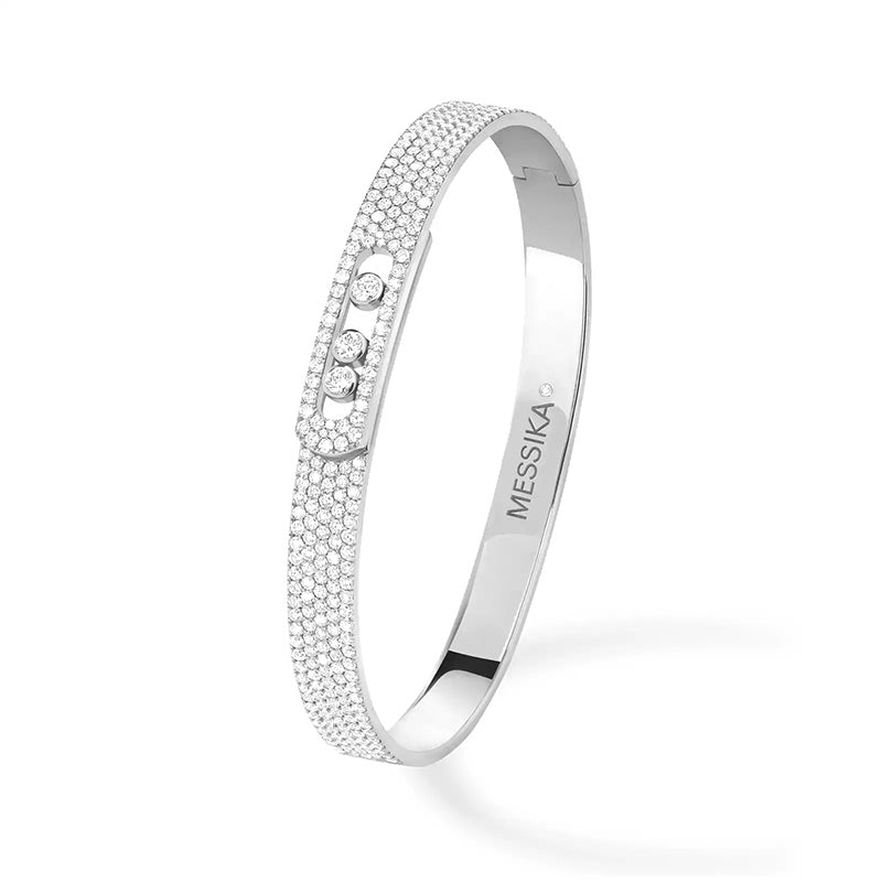 Messika Move Noa Full Pavé White Gold Diamond Bangle