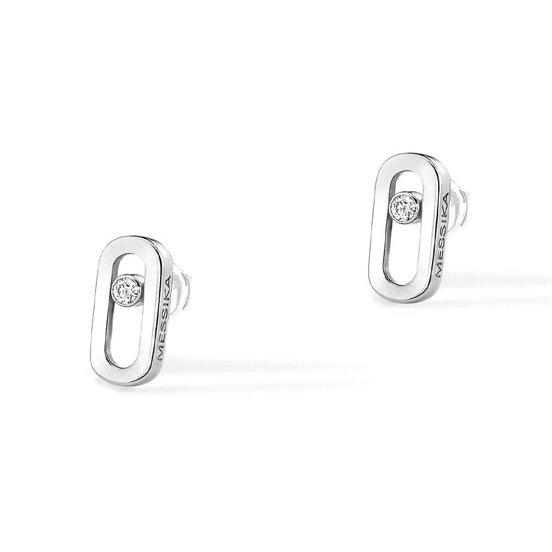 Messika Move Uno White Gold Diamond Earrings