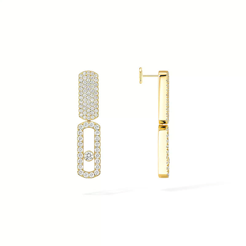 Messika Imperial Move SM Yellow Gold Diamond Earrings