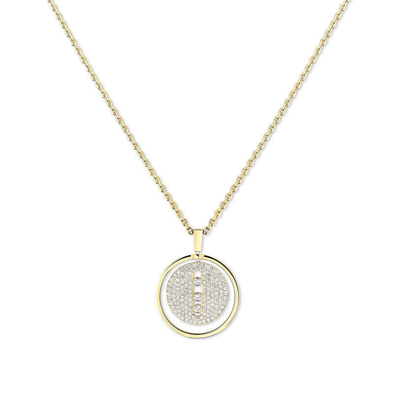 Messika Lucky Move Yellow Gold MM Pavé Diamond Necklace