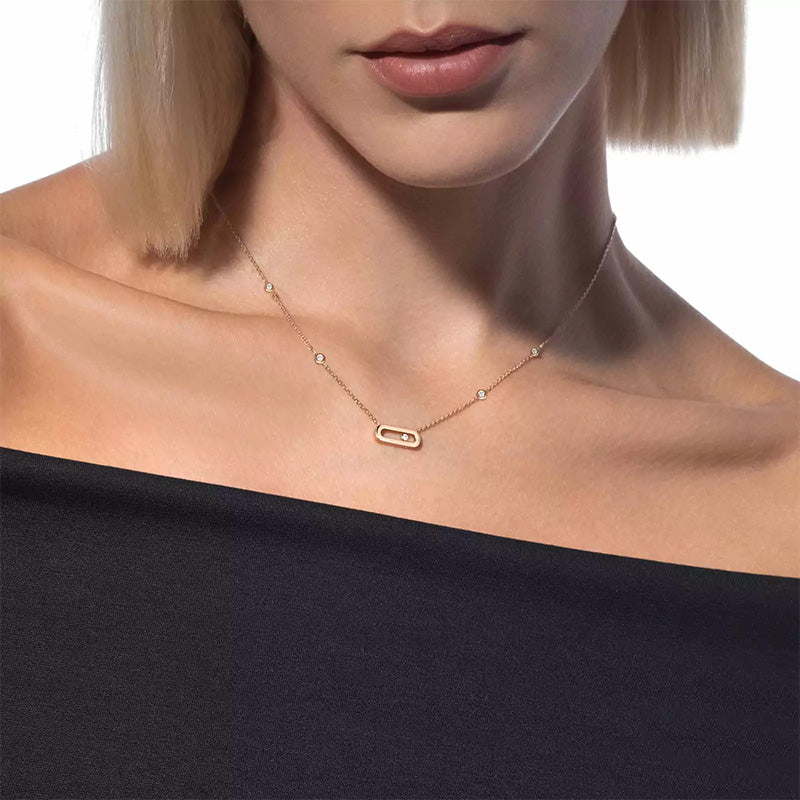 Messika Move Uno Rose Gold Necklace