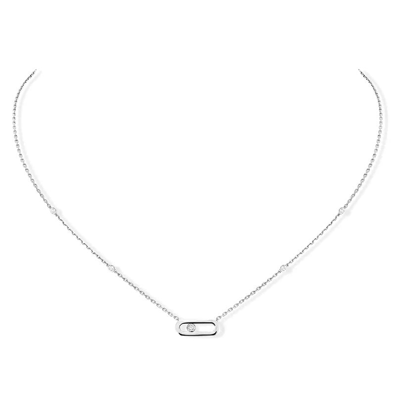 Messika Move Uno White Gold Necklace