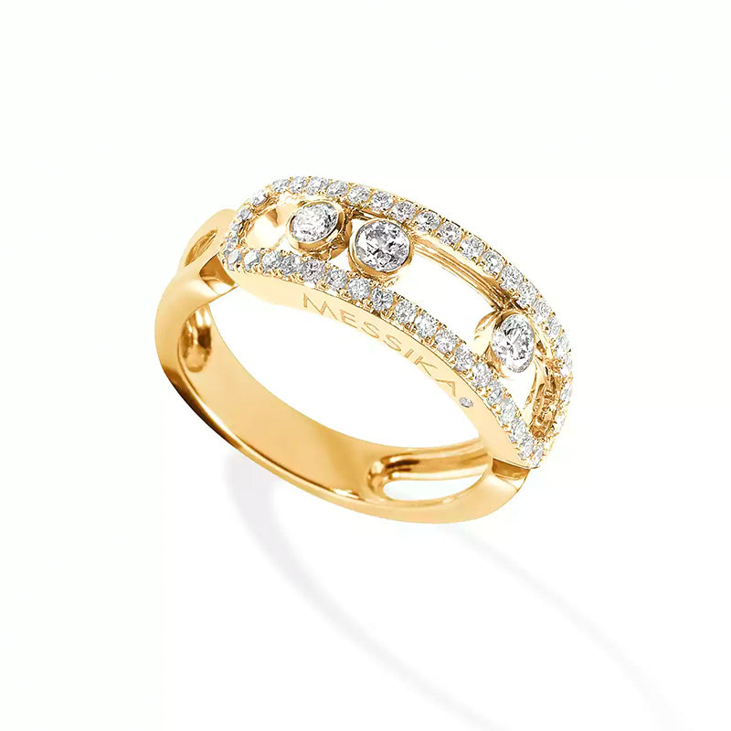 Messika Move Classic Pavé Yellow Gold Ring