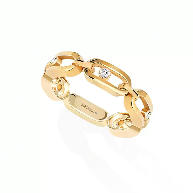 Messika Move Link Yellow Gold Diamond Ring