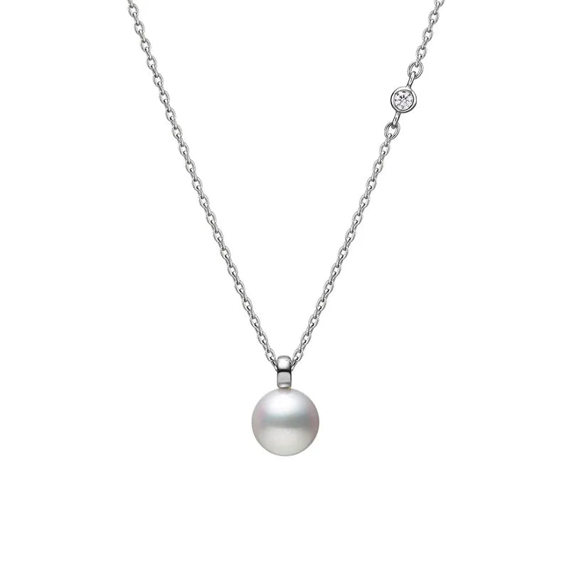 Mikimoto White Gold Classic 7mm White Akoya Pearl Pendant