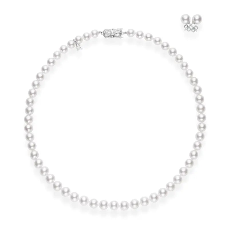 Mikimoto White Akoya Pearl Strand and Stud set MIK00936 Style No UN70118VS1W2