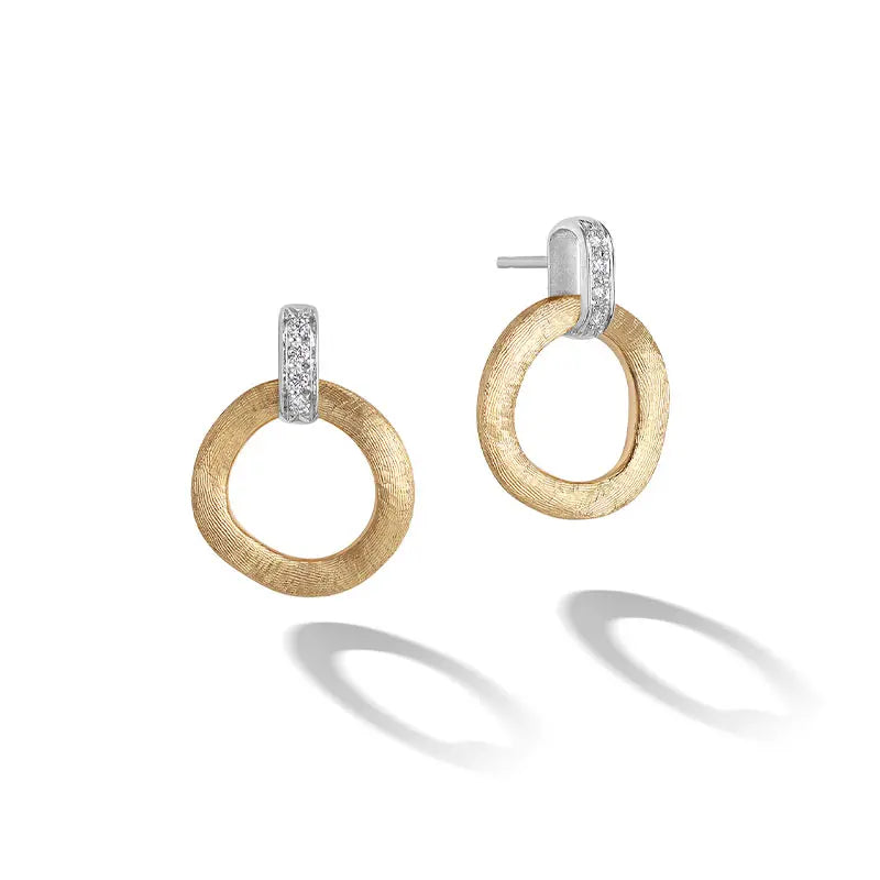 Marco Bicego Jaipur Link Yellow Gold Diamond Drop Earrings