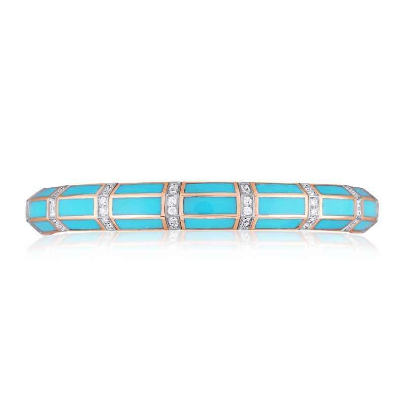 Picchiotti Xpandable ™ Rose Gold & Turquoise Diamond Bracelet