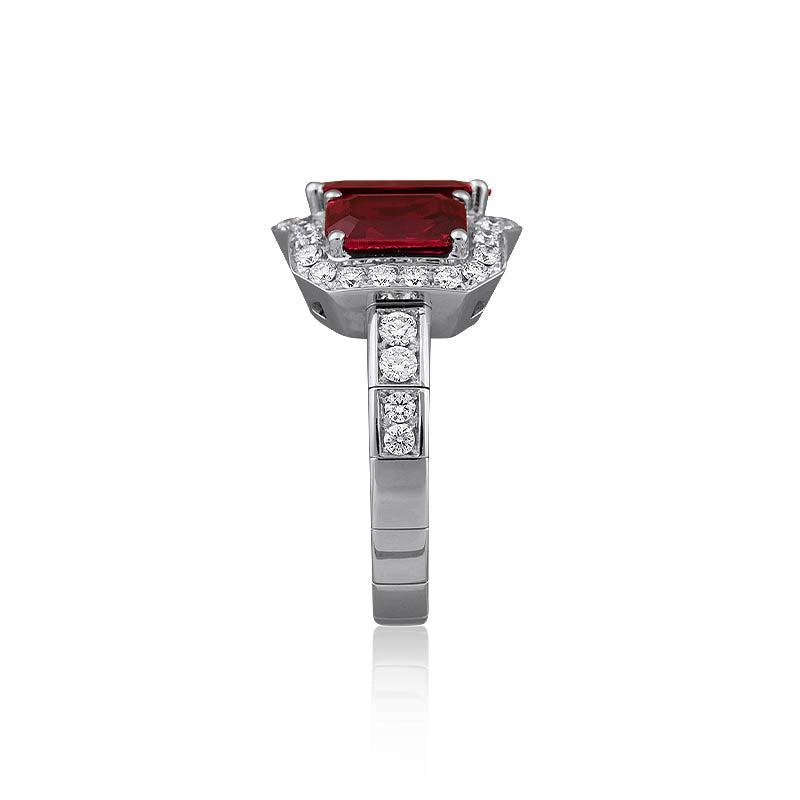 Picchiotti Xpandable ™ White Gold Ruby & Diamond Cocktail Ring