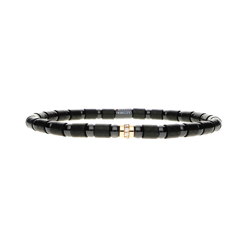 Roberto Demeglio 4.25mm Carbon Fibre Stretch Bracelet