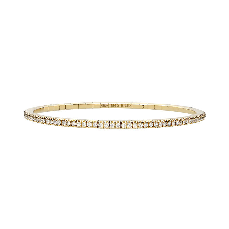 Extensible Demeglio Yellow Gold Diamond Stretch Bracelet