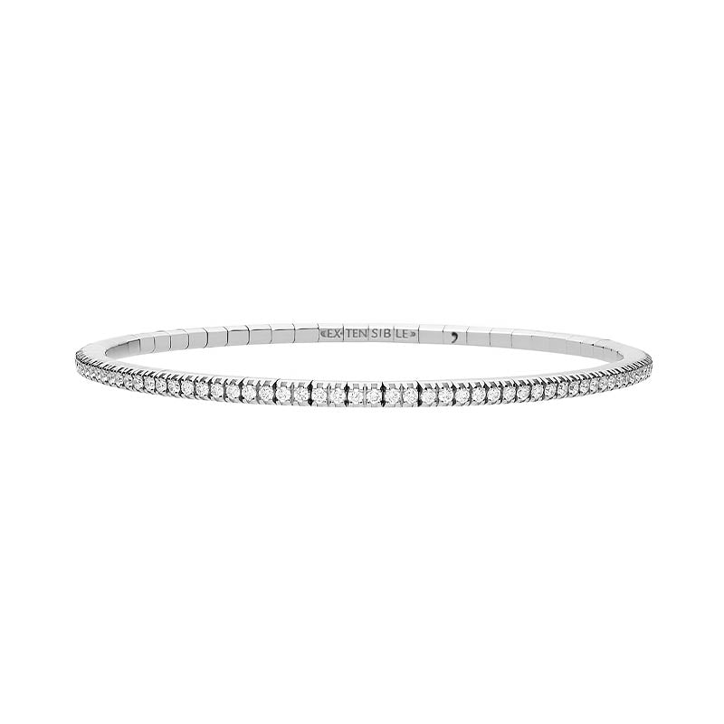 Extensible Demeglio White Gold 1.2ct Diamond Stretch Bracelet