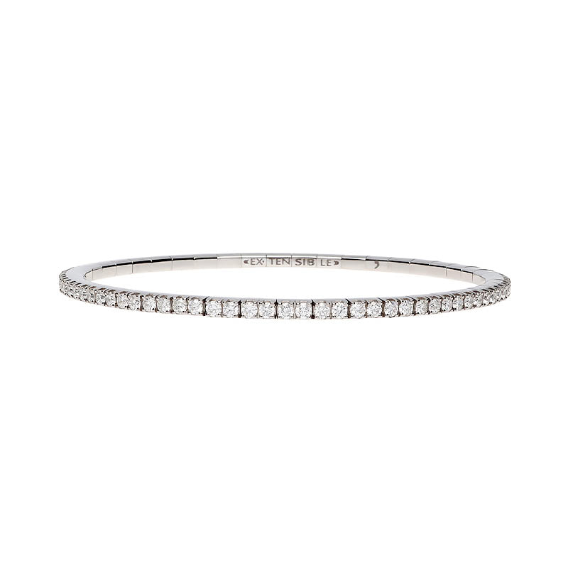 Extensible Demeglio White Gold 2.3ct Diamond Stretch Bracelet