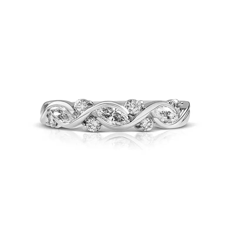 Suwa & Son Infinity Twist Marquise Diamond Band