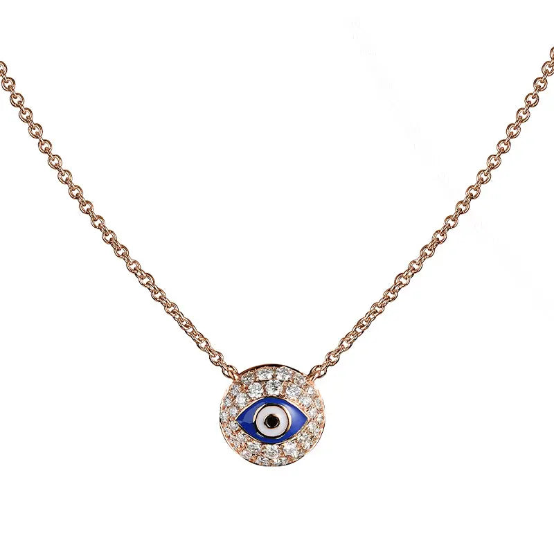 Jacob & Co. Evil Eye Rose Gold Diamond Necklace