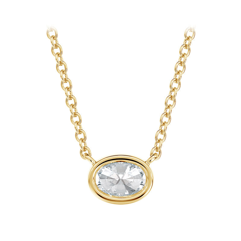 Forevermark Tribute Oval Shaped Diamond Necklace