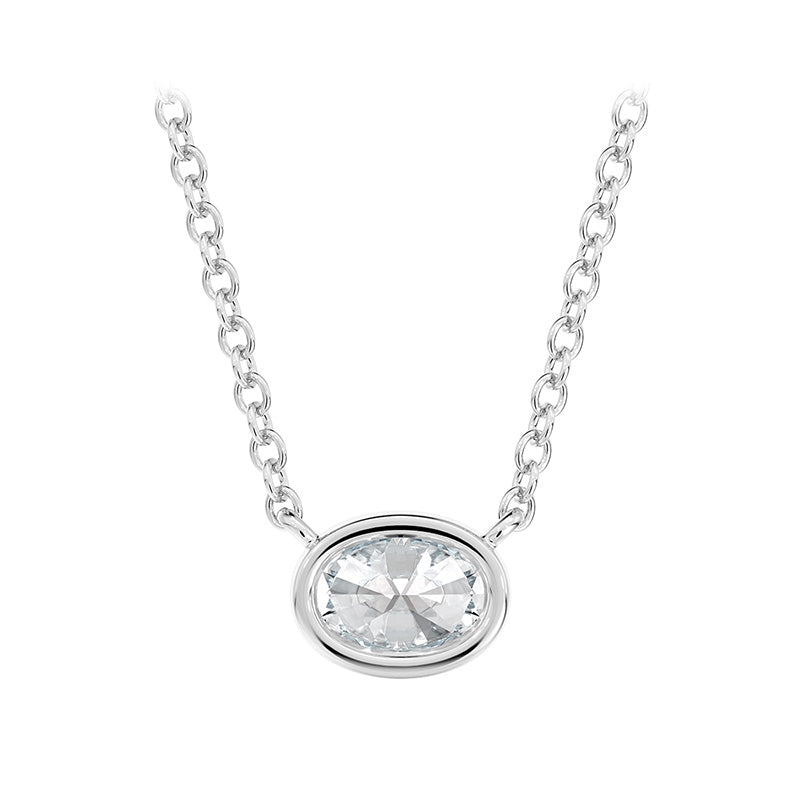 Forevermark Tribute Oval Shaped Diamond Necklace