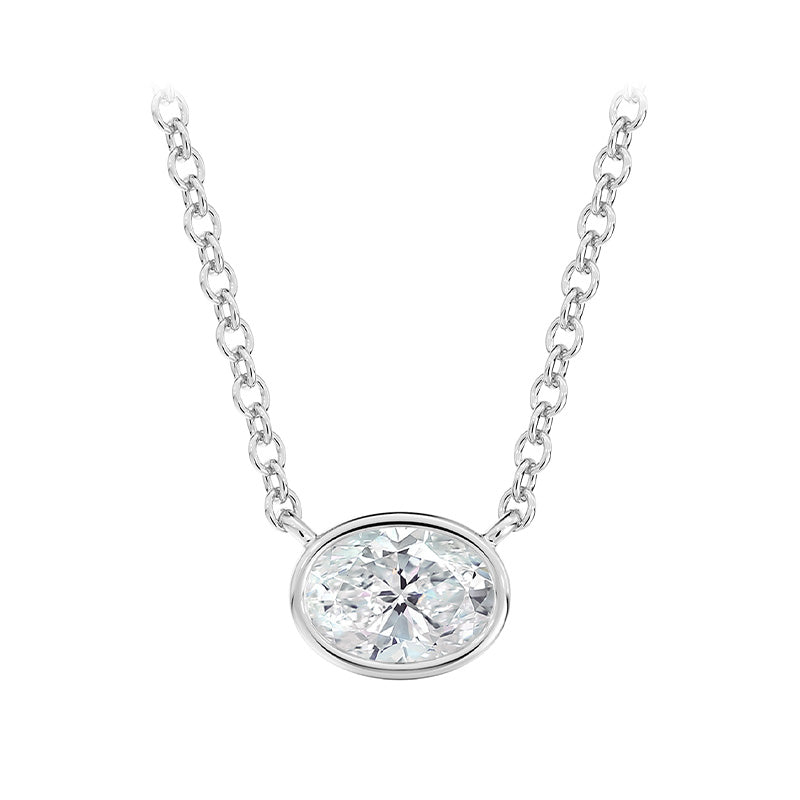 Forevermark Tribute Oval Shaped Diamond Necklace