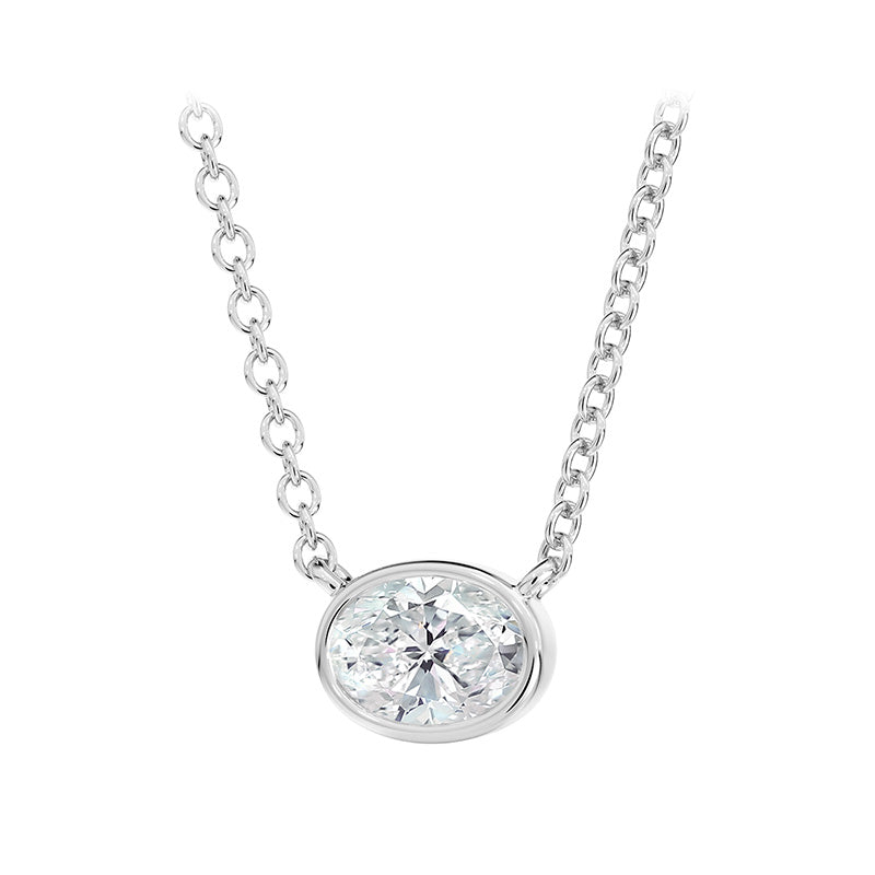 Forevermark Tribute Oval Shaped Diamond Necklace