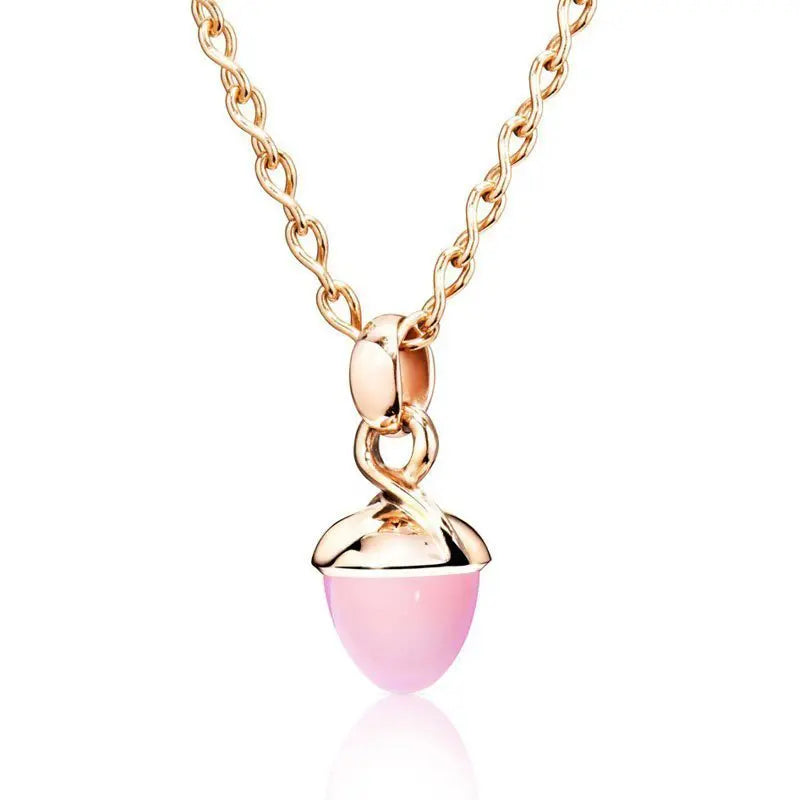 TAM00190 Tamara Comolli Mikado Bouquet Pink Chalcedony Pendant