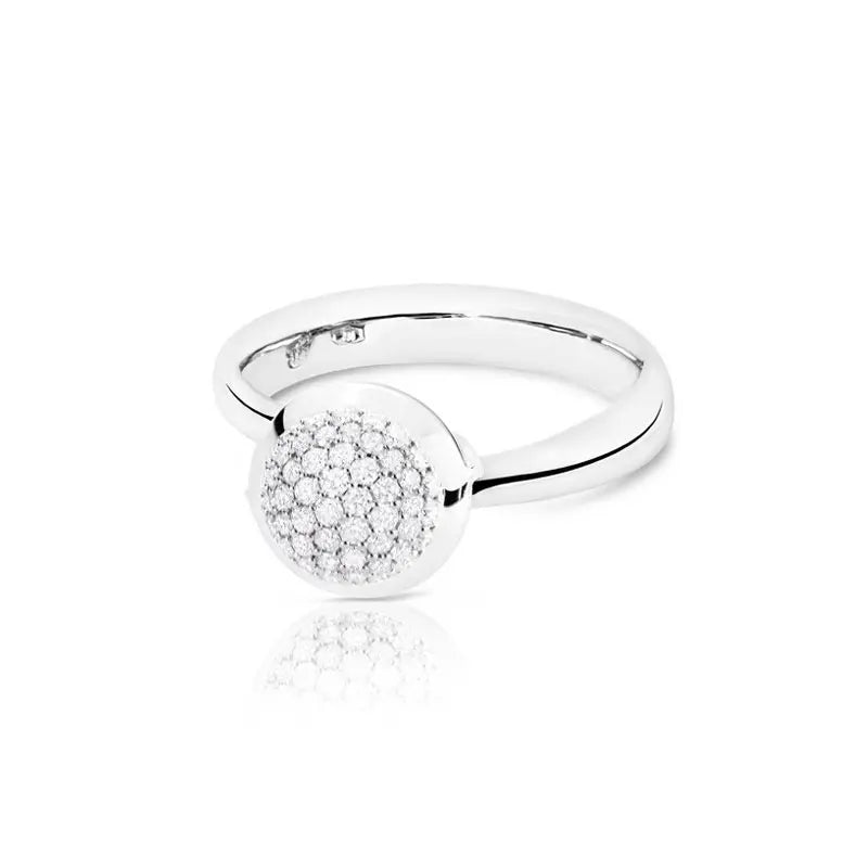 TAM00776 Tamara Comolli Small Bouton Diamond Pave CC 81 Ring