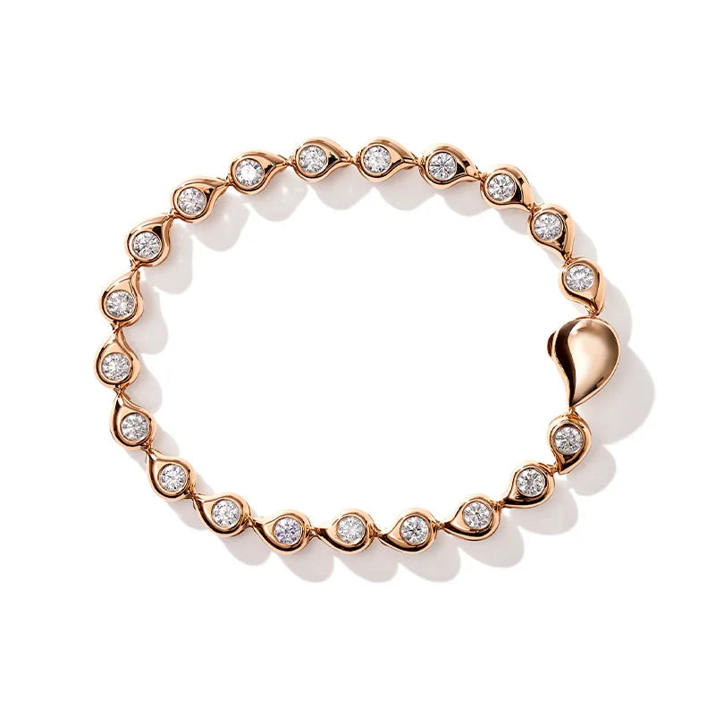 Tamara Comolli Snowflakes "Blush" Sapphire & Diamond Rose Gold Bracelet