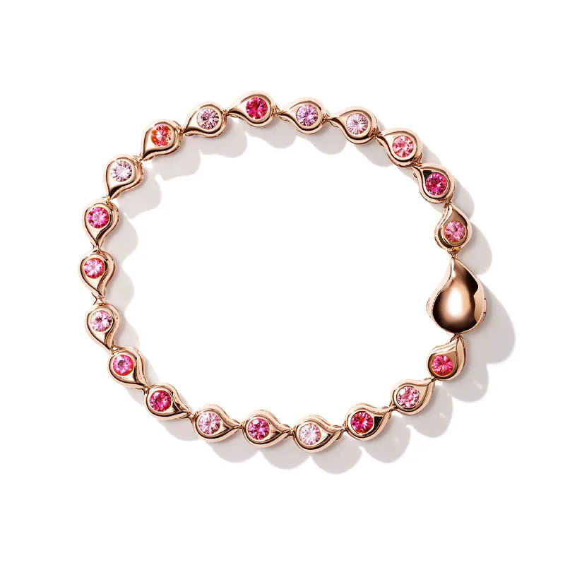 Tamara Comolli Snowflakes "Blush" Sapphire & Diamond Rose Gold Bracelet