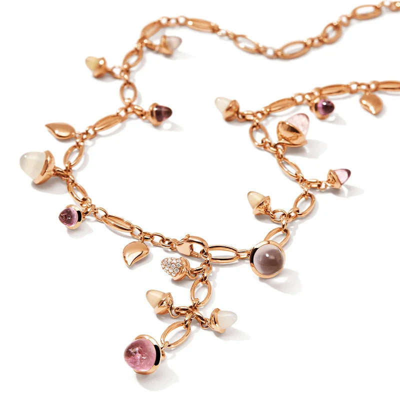 Tamara Comolli Mikado "Blush" Rose Gold Long Lariat Necklace