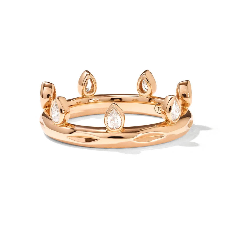 Tamara Comolli Gypsy Crown Diamond Rose Gold Ring