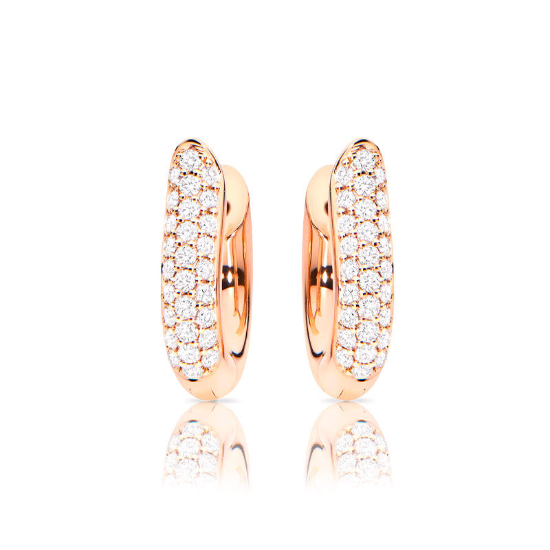 Tamara Comolli Signature Medium Rose Gold Diamond Earrings