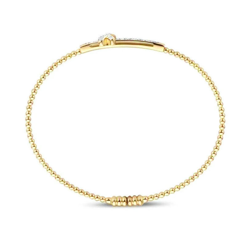 Tirisi Monte Carlo Delicate Yellow Gold Diamond Beaded Bangle